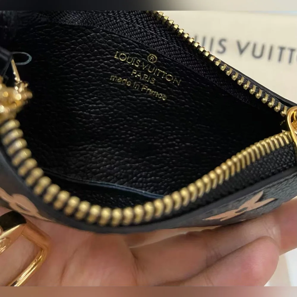 Louis Vuitton Monogram Large Patch Coin Pouch - Black & Beige